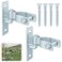Alffun 2 Pair Heavy Duty Gate Hinges 138 Wall Mount Gate Hinge Metal Chain Link Fence Outdoor Hinge Screws Included