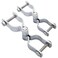 Amoskey Chain Link Fence Gate Hinges Chain Link Fence Parts Heavy Duty gate Hinges gate hings for Metal Gates 2pack Silver 138 138