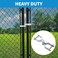 Amoskey Chain Link Fence Gate Hinges Chain Link Fence Parts Heavy Duty gate Hinges gate hings for Metal Gates 2pack Silver 138 138