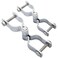 Amoskey Chain Link Fence Gate Hinges Chain Link Fence Parts Heavy Duty gate Hinges gate hings for Metal Gates 2pack Silver 138 138