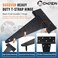 BOODVON 10 Inch TStrap Gate Hinges Shed Barn Door Hinges Heavy Duty Black Tee Hinges for Wooden Fences Yard Gate Wrought Hardware Iron Rustproof 2PackSet
