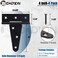 BOODVON 4 Inch TStrap Gate Hinges Shed Barn Door Hinges Heavy Duty Black Tee Hinges for Wooden Fences Yard Gate Wrought Hardware Iron Rustproof 4PackSet