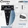 BOODVON 6 Inch TStrap Gate Hinges Shed Barn Door Hinges Heavy Duty Black Tee Hinges for Wooden Fences Yard Gate Wrought Hardware Iron Rustproof 4PackSet