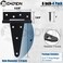 BOODVON 6 Inch TStrap Gate Hinges Shed Barn Door Hinges Heavy Duty Black Tee Hinges for Wooden Fences Yard Gate Wrought Hardware Iron Rustproof 4PackSet