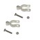 Dailydanny 2 Pack Chain Link Fence Frame Gate Post Female Hinge with Bolts and Nuts 178 Inch