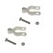 Dailydanny 2 Pack Chain Link Fence Frame Gate Post Female Hinge with Bolts and Nuts 178 Inch