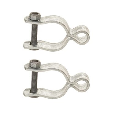 Dailydanny 2 Pack Chain Link Fence Frame Gate Post Female Hinge with Bolts and Nuts 178 Inch