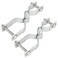 Dreamxiang 138 x 238 Chain Link Fence Gate Post Hinge 2 Pack Chain Link Fence Female and Male Hinges Heavy Duty Galvanized Steel Chain Link Gate Hinge Kit with Bolts Nuts
