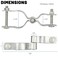 Dreamxiang 138 x 238 Chain Link Fence Gate Post Hinge 2 Pack Chain Link Fence Female and Male Hinges Heavy Duty Galvanized Steel Chain Link Gate Hinge Kit with Bolts Nuts