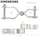 Dreamxiang 138 x 238 Chain Link Fence Gate Post Hinge 2 Pack Chain Link Fence Female and Male Hinges Heavy Duty Galvanized Steel Chain Link Gate Hinge Kit with Bolts Nuts