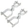 Dreamxiang 138 x 238 Chain Link Fence Gate Post Hinge 2 Pack Chain Link Fence Female and Male Hinges Heavy Duty Galvanized Steel Chain Link Gate Hinge Kit with Bolts Nuts