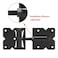 Dreamxiang Self Closing Gate Hinges Adjustable Heavy Duty Hardware 90 Degree Gate Hinges Kit for WoodVinylMetalOutdoor Fence with SelfTapping Screws and Swing Adjuster Tool 2Pack Black Finish