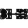 Jake Sales Economy Self Closing Vinyl Gate Hinges Black for Vinyl PVC and Plastic Fencing Vinyl Fence Gate Hinges wMounting Hardware 1 Pair 2 Hinges
