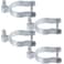 Hicarer 4 Pcs Chain Link Post Gate Hinge 32 78 OD x 58 Galvanized Steel Chain Link Fence Gate Post Hinge with Bolt and Nuts Parts Heavy Duty Fence Hardware for Outside