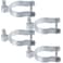 Hicarer 4 Pcs Chain Link Post Gate Hinge 32 78 OD x 58 Galvanized Steel Chain Link Fence Gate Post Hinge with Bolt and Nuts Parts Heavy Duty Fence Hardware for Outside