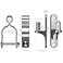 Insaga 2Pack Heavy Duty Wall Mount Gate Hinges 304 Stainless Steel Chain Link Fence Gate Hinges for Farm 178 Pipe Gate Hinge with 58 Pin TPost Gate Hinge Kit for Wooden Metal Fence