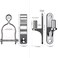 Insaga 2Pack Heavy Duty Wall Mount Gate Hinges 304 Stainless Steel Chain Link Fence Gate Hinges for Farm 178 Pipe Gate Hinge with 58 Pin TPost Gate Hinge Kit for Wooden Metal Fence