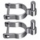 Insaga 304 Stainless Steel Chain Link Fence Gate Post Hinge Heavy Duty Gate Hinges 138 Male Post Gate Hinges fit 138 Outer Diameter PostPipe 2pcs