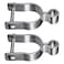 Insaga 304 Stainless Steel Gate Hinges 2Pcs for 178 Chain Link Fence Post Heavy Duty Female Hinges with 58 Pin NutBolt Included Fit Barn Farm Cattle Gates