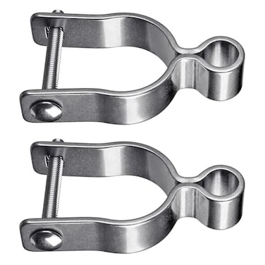 Insaga 304 Stainless Steel Gate Hinges 2Pcs for 178 Chain Link Fence Post Heavy Duty Female Hinges with 58 Pin NutBolt Included Fit Barn Farm Cattle Gates