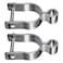 Insaga 304 Stainless Steel Gate Hinges 2Pcs for 178 Chain Link Fence Post Heavy Duty Female Hinges with 58 Pin NutBolt Included Fit Barn Farm Cattle Gates