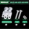 KINNAN 158 Chain Link Fence Gate Female Hinge Heavy Duty Galvanized Steel Gate Hinges with Bolts and Nuts Durable Fence Hardware for Secure and LongLasting Easy Installation 2 Pack