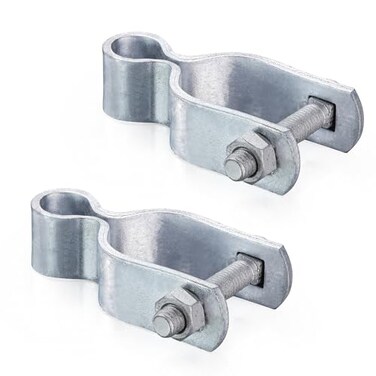 KINNAN 158 Chain Link Fence Gate Female Hinge Heavy Duty Galvanized Steel Gate Hinges with Bolts and Nuts Durable Fence Hardware for Secure and LongLasting Easy Installation 2 Pack