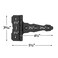 Renovators Supply Manufacturing T Strap Gate Hinges with Hardware 4 12 in Black Rust Resistant Cast Iron Flush Mount Heavy Duty Gate Hinges