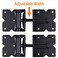 SANKINS Self Closing Gate Hardware Hinges Heavy Duty for WoodenVinylPVC Fences90 Degree Adjustable with Installation Screws and Swing Adjuster Tool2 PackSetBlack