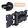 SANKINS Self Closing Gate Hardware Hinges Heavy Duty for WoodenVinylPVC Fences90 Degree Adjustable with Installation Screws and Swing Adjuster Tool2 PackSetBlack