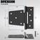 TRIPLE DEER 35 Inch Heavy Duty Gate Hinges Extra Thick Gate Hinges for Wood Fence Barn Door Shed Gate Swing Door Black Finish Door Strap Hinge 2 Pack