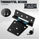 TRIPLE DEER 35 Inch Heavy Duty Gate Hinges Extra Thick Gate Hinges for Wood Fence Barn Door Shed Gate Swing Door Black Finish Door Strap Hinge 2 Pack