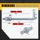 VIVIDA 8 J Bolt Gate Hinge 2 Pack Gate Bolt Hinge with 58 Male Pin Heavy Duty Chain Link Fence Hardware Galvanized Steel