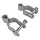 Homydom 138 Pressed Steel Chain Link Fence Post Hinge 2Pack Zinc Plated Outdoor Silvery