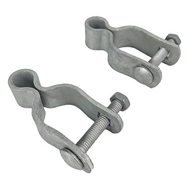 Homydom 138 Pressed Steel Chain Link Fence Post Hinge 2Pack Zinc Plated Outdoor Silvery
