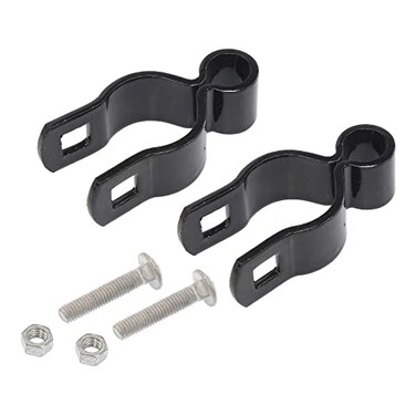 Plum Fittings 1 38 x 58 Black Female Gate Frame Hinges for Chain Link Fence Post Hinges with Bolts Pack of 2