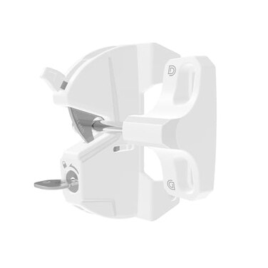 D&D TECHNOLOGIES DD Technologies LL3ALW LokkLatch Locking Gate Gravity Latch Key Lockable on One Side of Gate for Square Gate Frame and Post Metal Wood Vinyl Fences White
