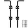 YONSIN 12 Cane Bolt Heavy Duty Drop Rod Gate Stopper Hardware Gate Ground Latch for Wooden Fences Metal Gates Doors Gate Drop Pin for Holding Gate to The Ground Black Finish 2 Pack