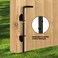 YONSIN 12 Cane Bolt Heavy Duty Drop Rod Gate Stopper Hardware Gate Ground Latch for Wooden Fences Metal Gates Doors Gate Drop Pin for Holding Gate to The Ground Black Finish 2 Pack