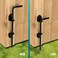 YONSIN 12 Cane Bolt Heavy Duty Drop Rod Gate Stopper Hardware Gate Ground Latch for Wooden Fences Metal Gates Doors Gate Drop Pin for Holding Gate to The Ground Black Finish 2 Pack