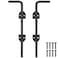 YONSIN 12 Cane Bolt Heavy Duty Drop Rod Gate Stopper Hardware Gate Ground Latch for Wooden Fences Metal Gates Doors Gate Drop Pin for Holding Gate to The Ground Black Finish 2 Pack