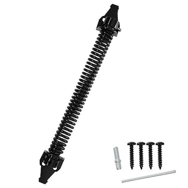 JIAHOO 13 inch Self Closing Gate Door Spring Hardware for Wooden and Vinyl Fence with Adjustable ToolSteelBlack