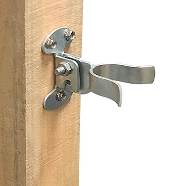 NIDAYE 158 Flat Back Wall Mount Fork Gate Latch Gate Latch Hardware with Screws or Lag Bolt for Gate Frames Easily Mounts to Wooden Gate Post or Wall