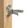 NIDAYE 158 Flat Back Wall Mount Fork Gate Latch Gate Latch Hardware with Screws or Lag Bolt for Gate Frames Easily Mounts to Wooden Gate Post or Wall