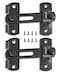 HDAJY 2pcs Flip Latch Gate Latches Safety Door Lock for Barn Wood Fence Sliding French Doors Black Heavy Duty SUS304