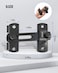 HDAJY 2pcs Flip Latch Gate Latches Safety Door Lock for Barn Wood Fence Sliding French Doors Black Heavy Duty SUS304