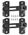 HDAJY 2pcs Flip Latch Gate Latches Safety Door Lock for Barn Wood Fence Sliding French Doors Black Heavy Duty SUS304