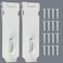 Alise 2 pcs Door Hasp Latch Lock5 Inch SUS 304 Stainless Steel Safety Packlock Clasp Hasp Lock Latch with Fixing Screw for External Doors Window Cabinet Pet Cage MS9W2P5C