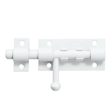 Alise 4 Inch Slide Lock SUS304 Stainless Steel Gate Latch Slide Bolt LatchThickened Heavy Door Latch Lock Black Barrel Bolt Latch Security Slide Latch Lock MCX7004W