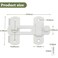 Alise 4 Inch Stainless Steel Gate Latch AntiTheft Heavy Duty Safety Door Lock White Finish Barn Latch for Sliding French Doors Double Doors Barn Doors MS9001W